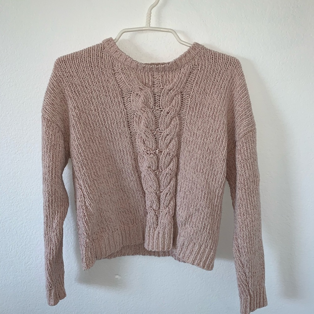 light pink sweater